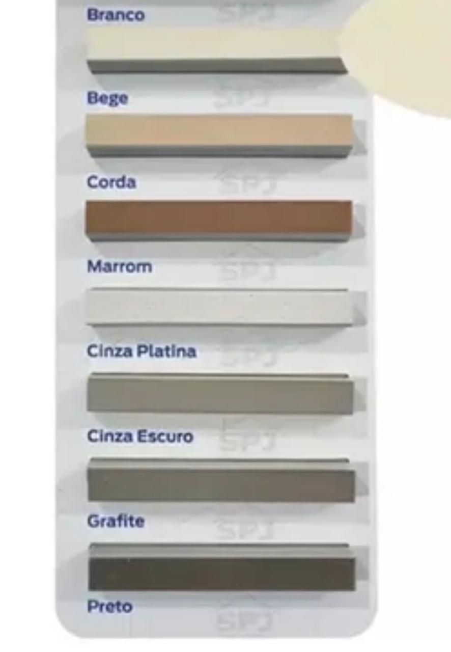 Cartela de cores de rejunte usada para compatibilizar acabamentos.